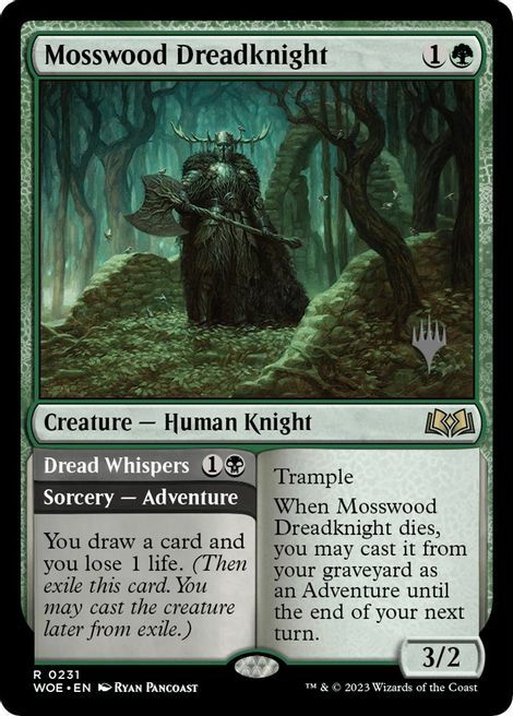 Mosswood Dreadknight // Dread Whispers Card Front