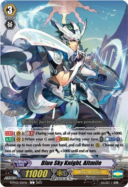 Blue Sky Knight, Altmile Card Front