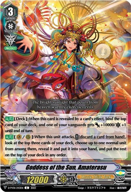 Goddess of the Sun, Amaterasu Card Front