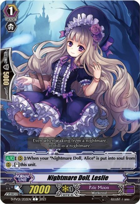 Nightmare Doll, Leslie Card Front