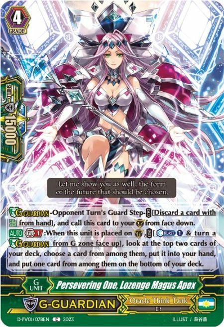 Persevering One, Lozenge Magus Apex Card Front