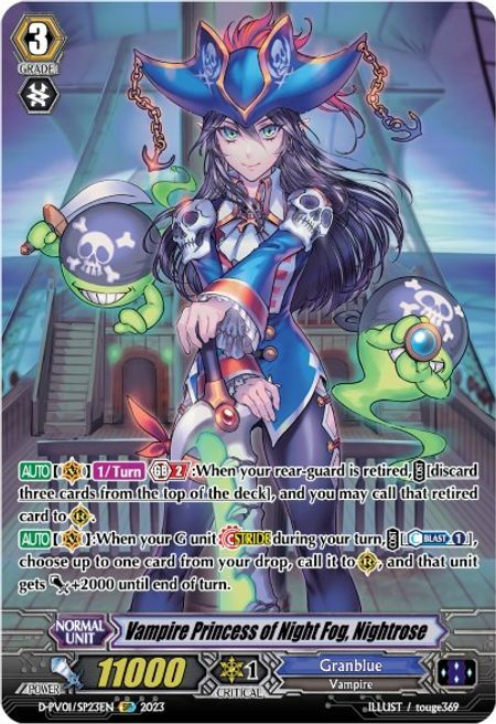 Vampire Princess of Night Fog, Nightrose Card Front