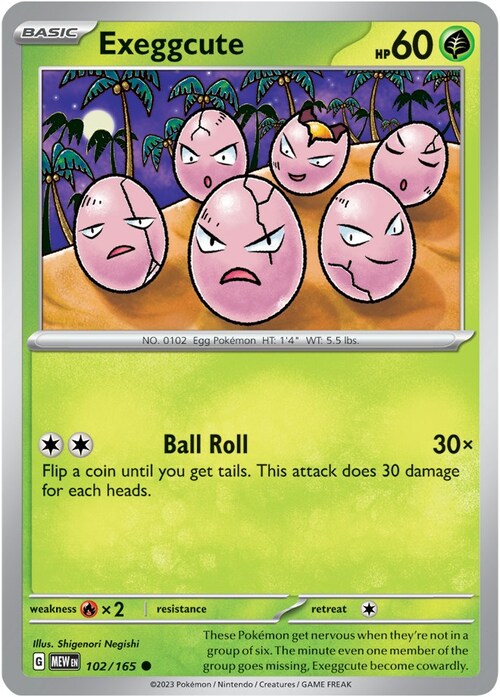 Exeggcute Card Front