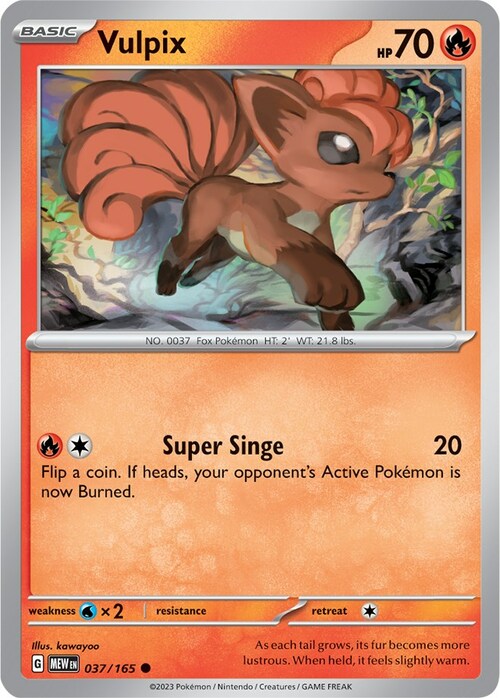 Vulpix Card Front