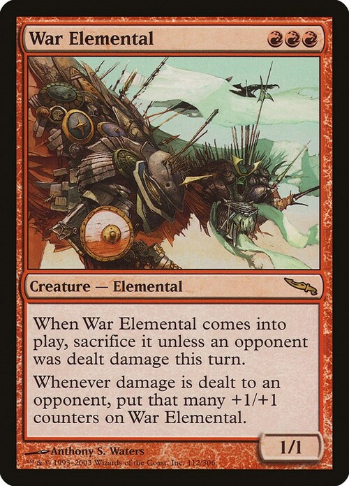 War Elemental Card Front