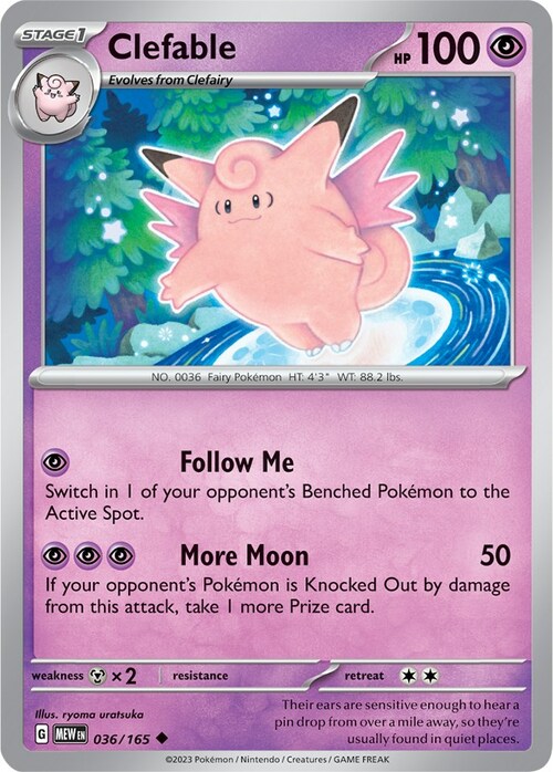 Clefable Card Front