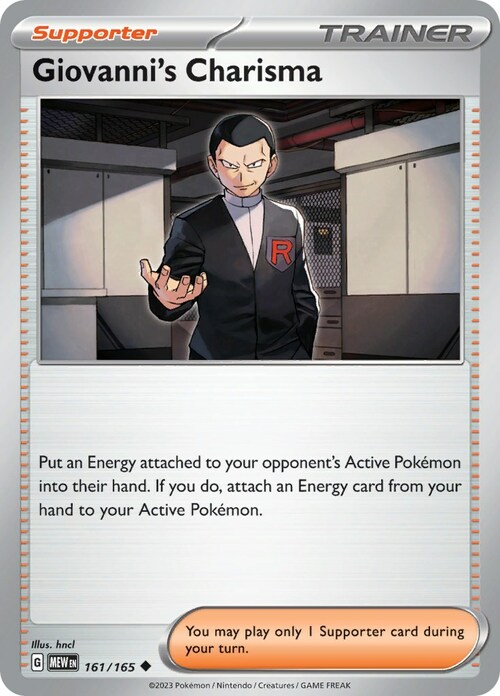 Giovanni's Charisma Card Front