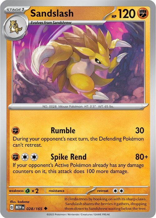 Sandslash Card Front