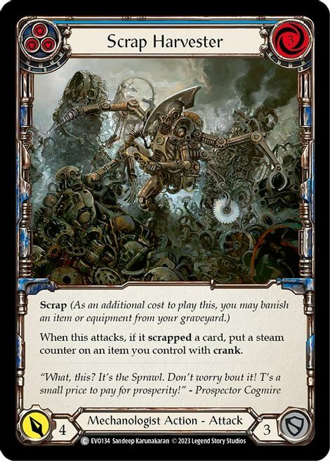 Scrap Harvester - Blue Card Front