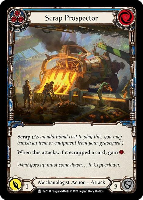 Scrap Prospector - Blue Card Front