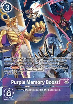 Purple Memory Boost! Card Front