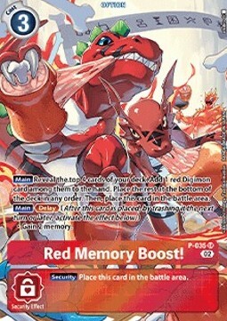 Red Memory Boost! Card Front