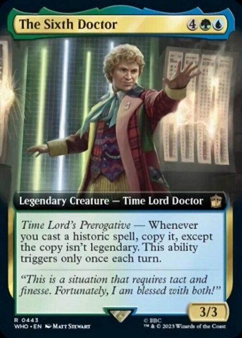 The Sixth Doctor Card Front