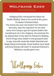 Wolfgang Eder Bio