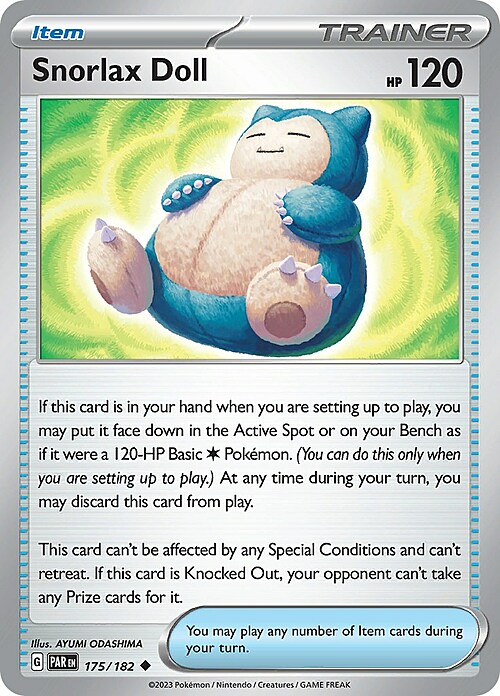 Snorlax Doll Card Front