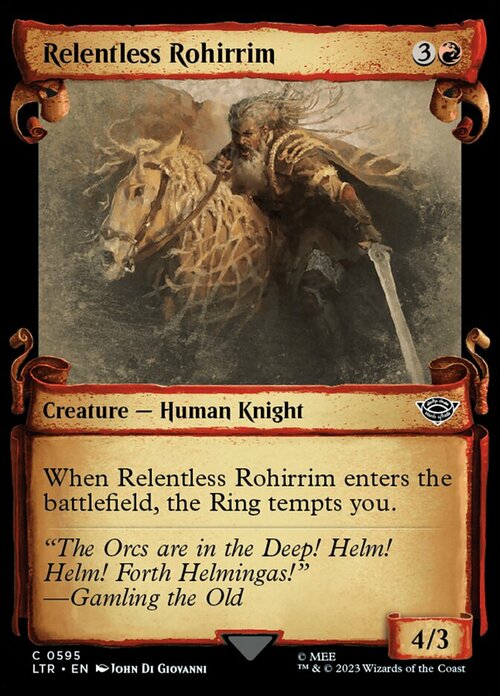 Relentless Rohirrim Card Front