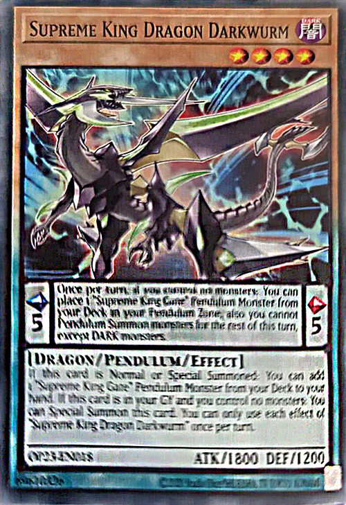 Supreme King Dragon Darkwurm Card Front