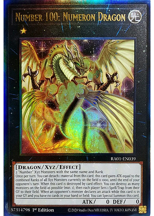 Number 100: Numeron Dragon Card Front