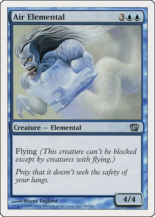 Air Elemental Card Front