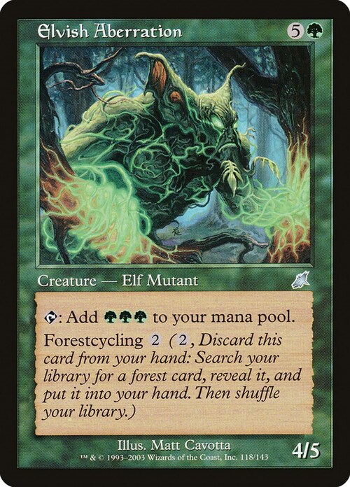 Elvish Aberration Card Front