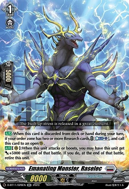 Emanating Monster, Raselec Card Front