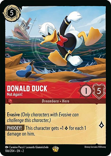 Donald Duck - Not Again! Card Front