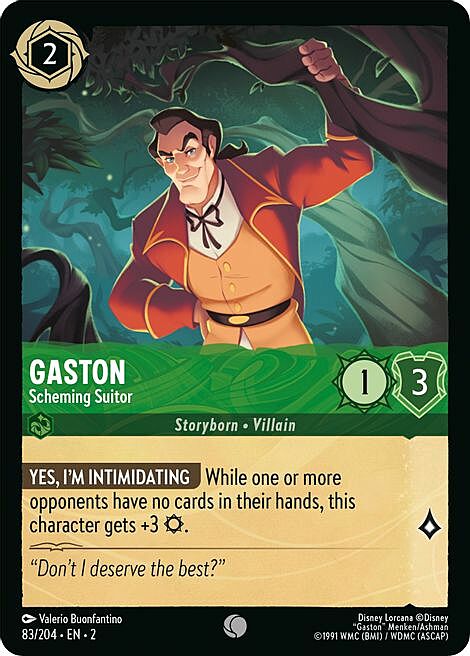 Gaston - Scheming Suitor Card Front