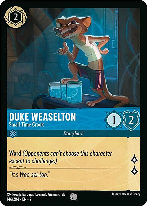 Duke Weaselton - Small-Time Crook Card Front