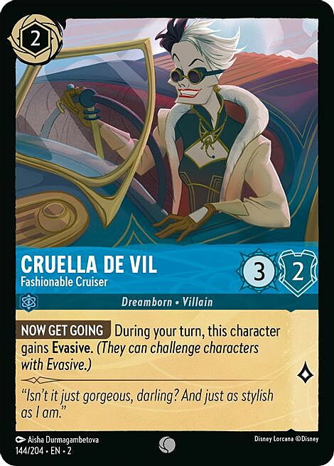 Cruella De Vil - Fashionable Cruiser Card Front