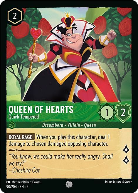 Queen of Hearts - Quick-Tempered Card Front