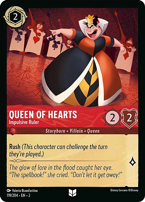 Queen of Hearts - Impulsive Ruler Card Front