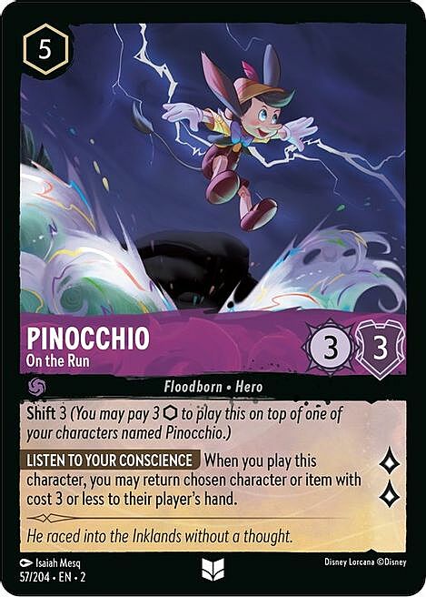 Pinocchio - On the Run Card Front