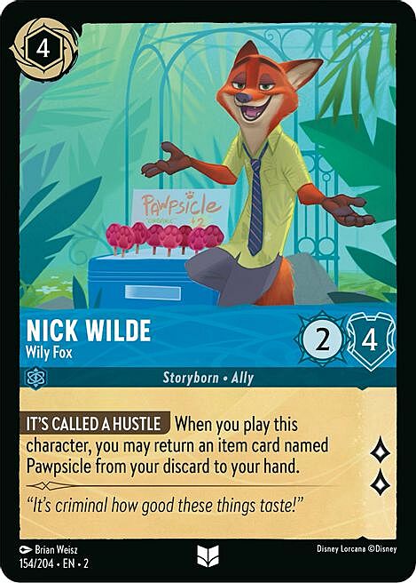 Nick Wilde - Wily Fox Card Front