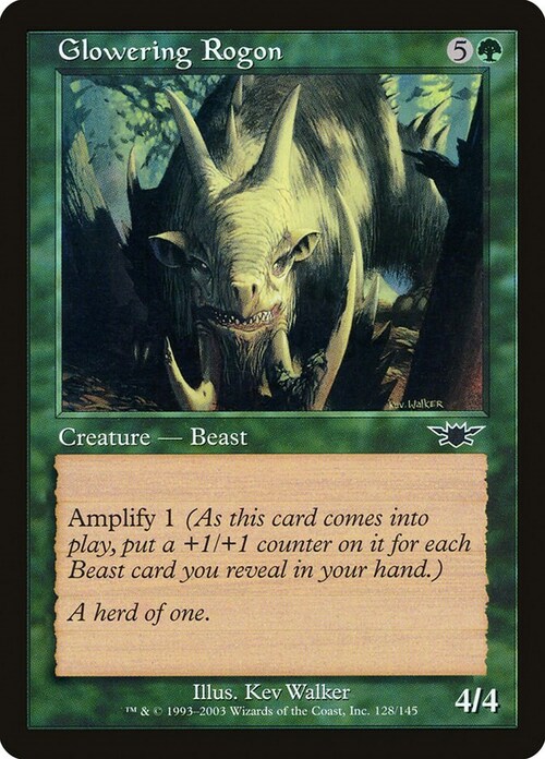 Glowering Rogon Card Front