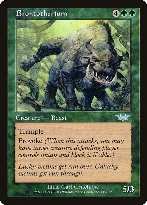 Brontotherium Card Front