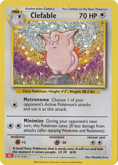 Clefable Card Front