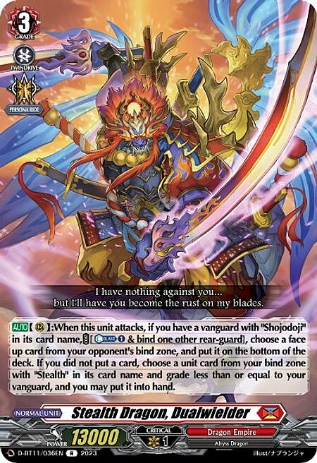 Stealth Dragon, Dualwielder Card Front