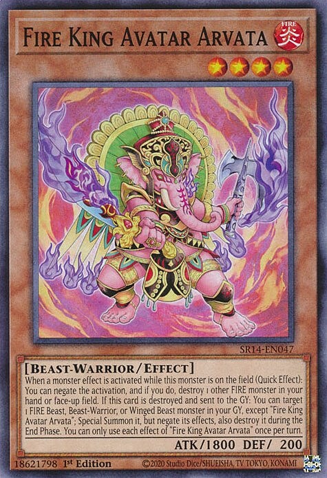 Fire King Avatar Arvata Card Front