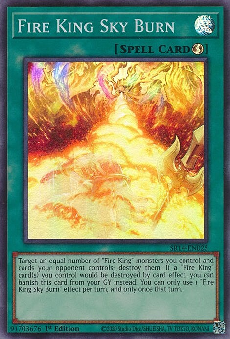 Fire King Sky Burn Card Front