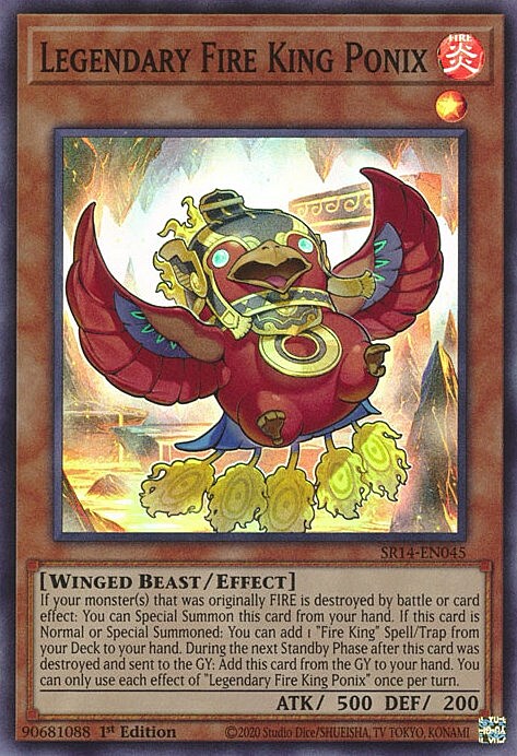 Legendary Fire King Ponix Card Front