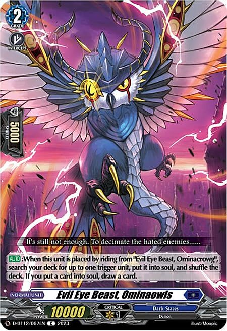 Evil Eye Beast, Ominaowls Card Front