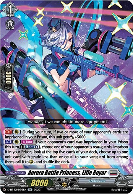 Aurora Battle Princess, Lifle Royar Card Front