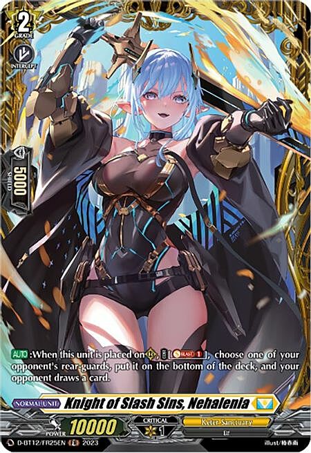 Knight of Slash Sins, Nehalenia Card Front