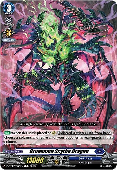 Gruesome Scythe Dragon Card Front