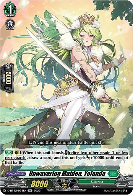 Unwavering Maiden, Yolanda Card Front