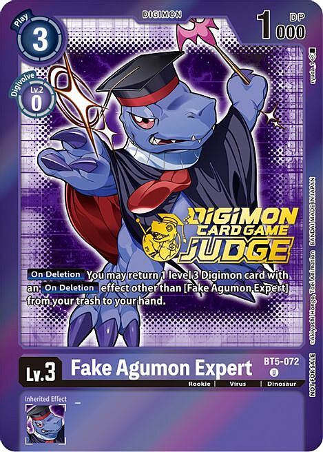 Fake Agumon Expert Card Front