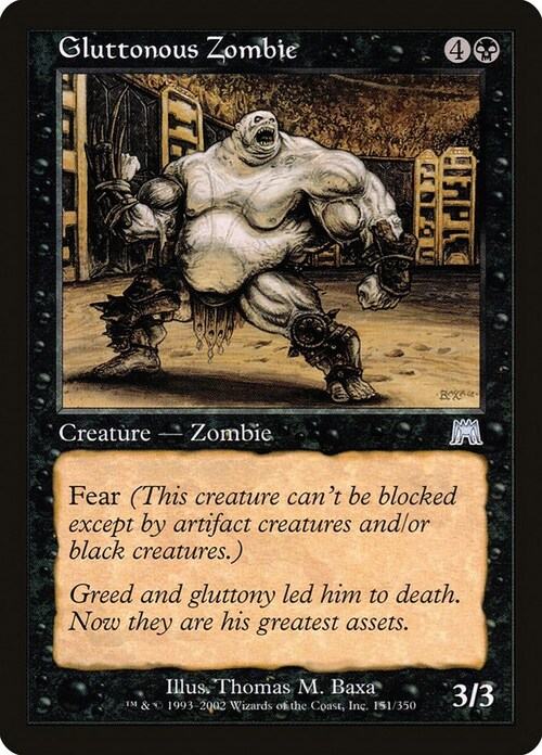 Gluttonous Zombie Card Front