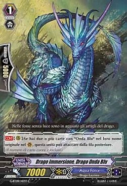 Blue Wave Dragon, Submerge Dragon Card Front