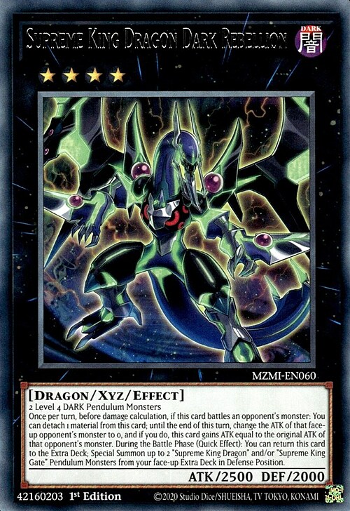 Supreme King Dragon Dark Rebellion Card Front