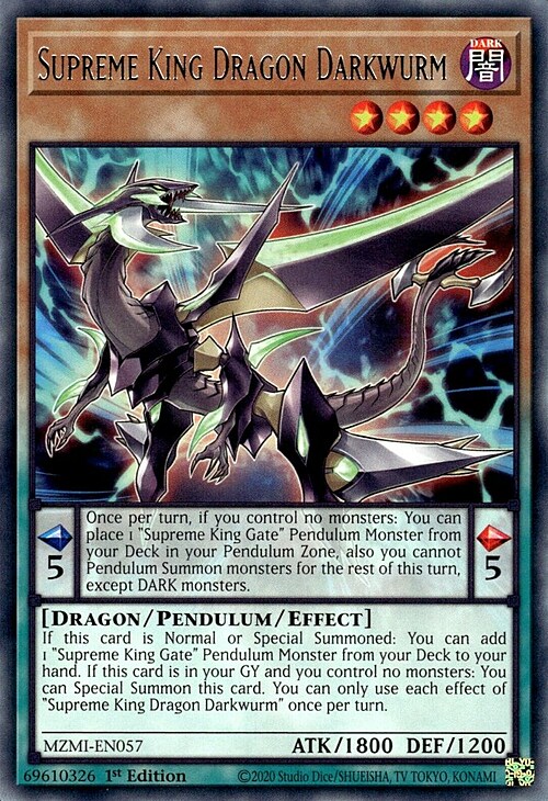 Supreme King Dragon Darkwurm Card Front